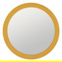 Espejo Redondo Mostaza Mdf-Tejido 120 X 4 X 120 cm