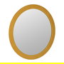 Espejo Redondo Mostaza Mdf-Tejido 120 X 4 X 120 cm