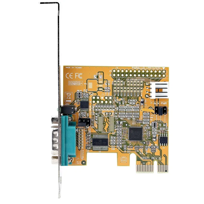 StarTech.com Tarjeta de Puerto Serie PCIe 1x - 1 Puerto RS-232 DB9, UART 16C1050, 921.6 Kbps, Soporte Low Profile, Chipset ASIX AX99100, Compatible con Windows y Linux