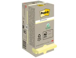 Post-it Bloc de notas adhesivas quita y pon reciclada 654 torre 76 x 76 mm 16 blocs Amarillo 100 hojas