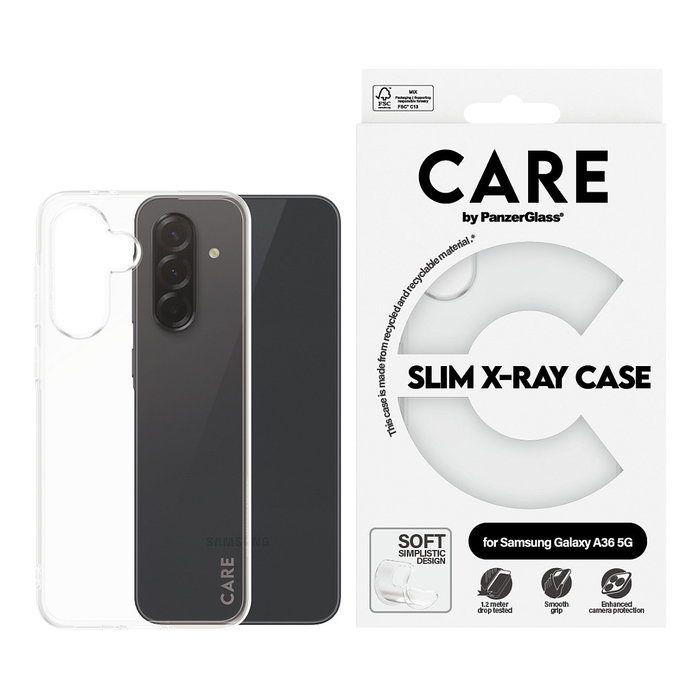PanzerGlass CARE X-Ray Case para Samsung Galaxy A36 5G, Transparente