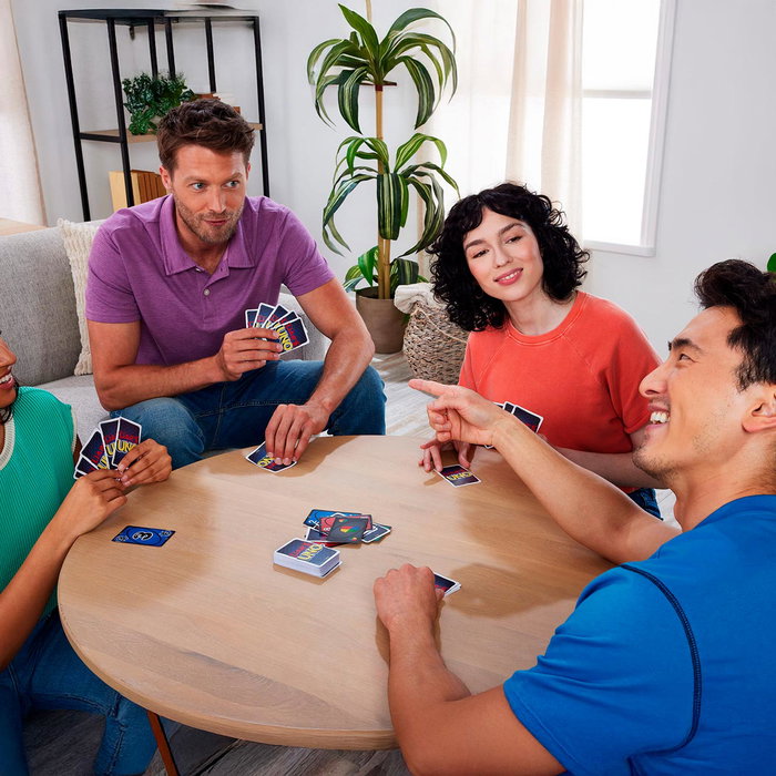 Mattel Games Juego de Cartas Uno Liars Jlh43, versión engaños y mentiras, edad recomendada +7 años