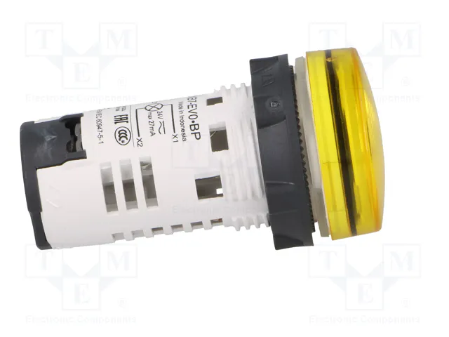 SCHNEIDER ELECTRIC Lámpara de control Harmony XB7, LED, amarillo, 24V SCHNEIDER ELECTRIC Lámpara de control Harmony XB7, LED, amarillo, 24V