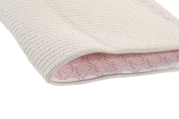 DKD Home Decor Tapete Scandi Pixel Love Rosa Blanco Microfibra 38 x 0.7 x 50 cm (12 Unidades)