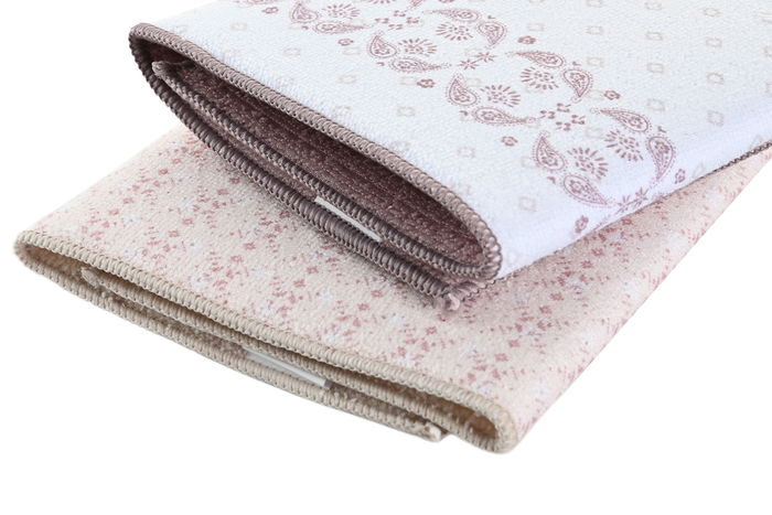 DKD Home Decor Tapete Scandi Pixel Love Rosa Blanco Microfibra 38 x 0.7 x 50 cm (12 Unidades)