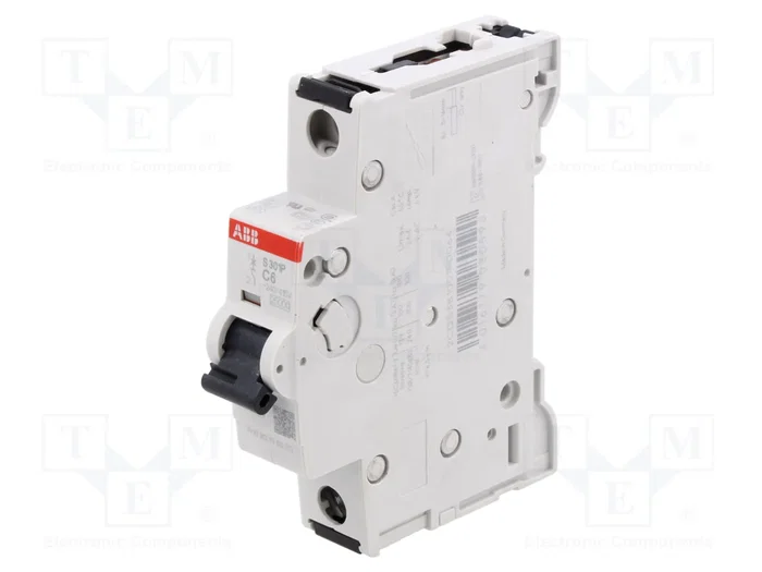 ABB S300P Interruptor magnetotérmico 1 Polo 6A Caract C ABB S300P Interruptor magnetotérmico 1 Polo 6A Caract C