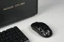 Mchose MC-A7X-2 Ratón Gaming Láser Negro Inalámbrico Bluetooth 2.4GHz USB-C 42000DPI 6 Botones