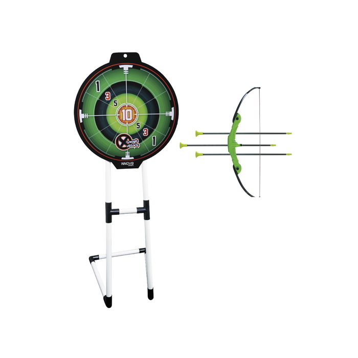 Tachan Set de Arco y Flechas con Diana y Ventosas para Niños +3 Años, Juego de Puntería y Coordinación