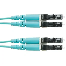 Panduit FZ2ELLNLNSNM005 Cable de Fibra Óptica LC-LC Multimodo OM4, 5 m, LSZH, Turquesa/Multicolor