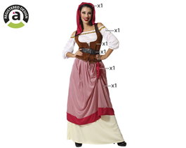 Atosa Disfraz Mesonera Mujer Adulto Rojo