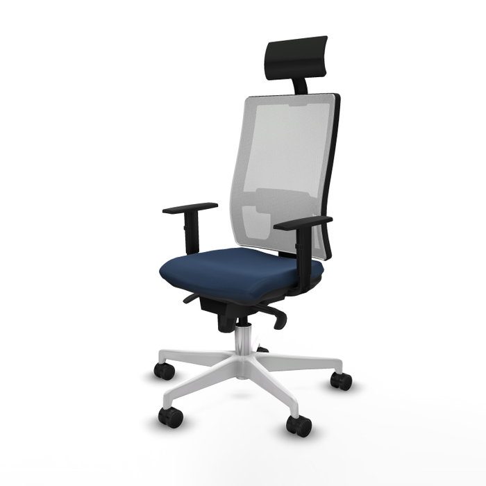 PIQUERAS Y CRESPO Silla de oficina Horna Azul marino y Blanco PIQUERAS Y CRESPO Silla de oficina Horna Azul marino y Blanco