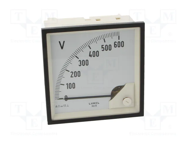 LUMEL Voltímetro Analógico para Panel MA19 0÷600V DC