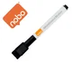 Nobo Rotuladores para Pizarra Blanca, Punta Redonda 2 mm, Borrador Integrado, Color Negro, Pack 6 Unidades