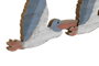 DKD Home Decor Decoración de Pared MDF Pelícanos Desgastado Azul 60x18cm