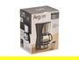 ARGON Cafetera Vaso Filtro 6 Tazas 750ml 550W Acero y Vidrio con Plato Calentador 22x16.5x28cm (Set de 6)