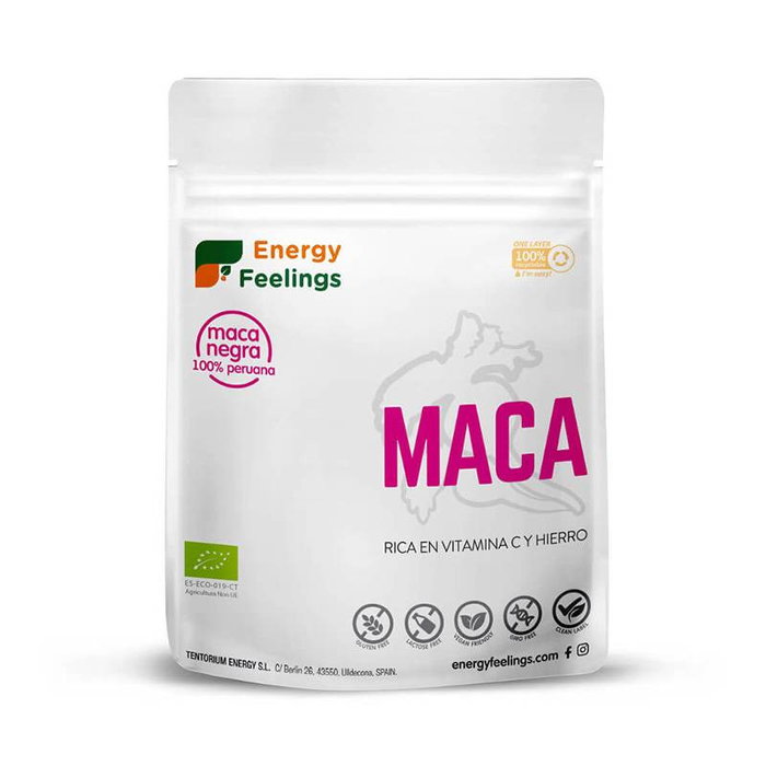 ENERGY FEELINGS Maca Negra en polvo 204g ECO VEGAN SG