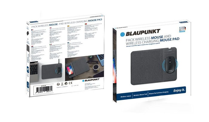 BLAUPUNKT Cargador Inalámbrico + Alfombrilla de Carga | Modelo Compatible con Móviles
