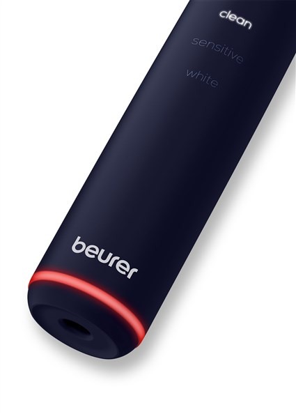 Beurer TB-50 Cepillo Eléctrico Negro con 3 Programas, Limpieza Oscilante y Pulsátil, Temporizador 2 Minutos, Autonomía 45 Días y Control Presión