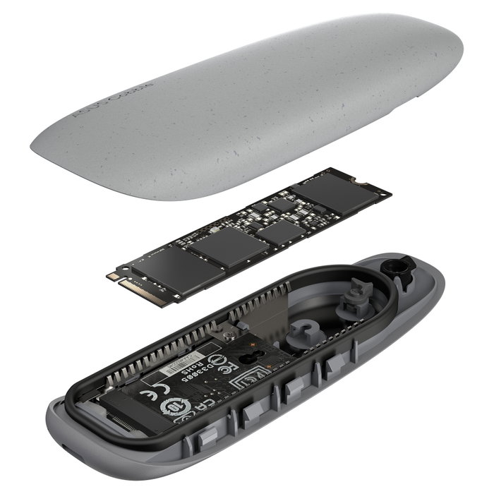ASUS COBBLE Caja externa para SSD M.2 USB-C Gris
