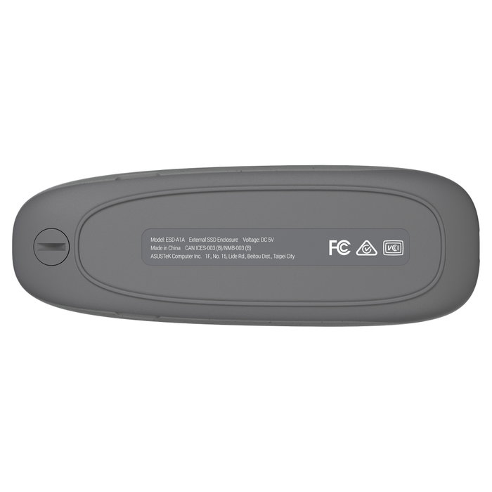 ASUS COBBLE Caja externa para SSD M.2 USB-C Gris