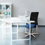 PIQUERAS Y CRESPO Silla de oficina Zulema con mecanismo Sincro, Azul claro y Gris
