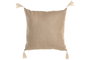 DKD Home Decor Cnacc 26 Cojín Mediterraneo Natural Blanco 45x45x12 cm (12 Unidades) Yute Poliester Bordado Cremallera
