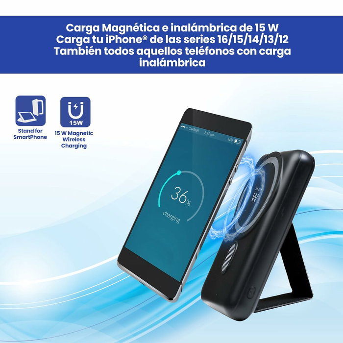 EWENT Power Bank MagSafe 10,000 mAh 22.5W Negro