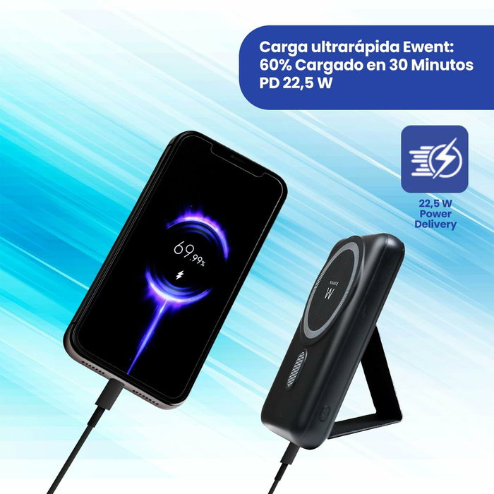 EWENT Power Bank MagSafe 10,000 mAh 22.5W Negro