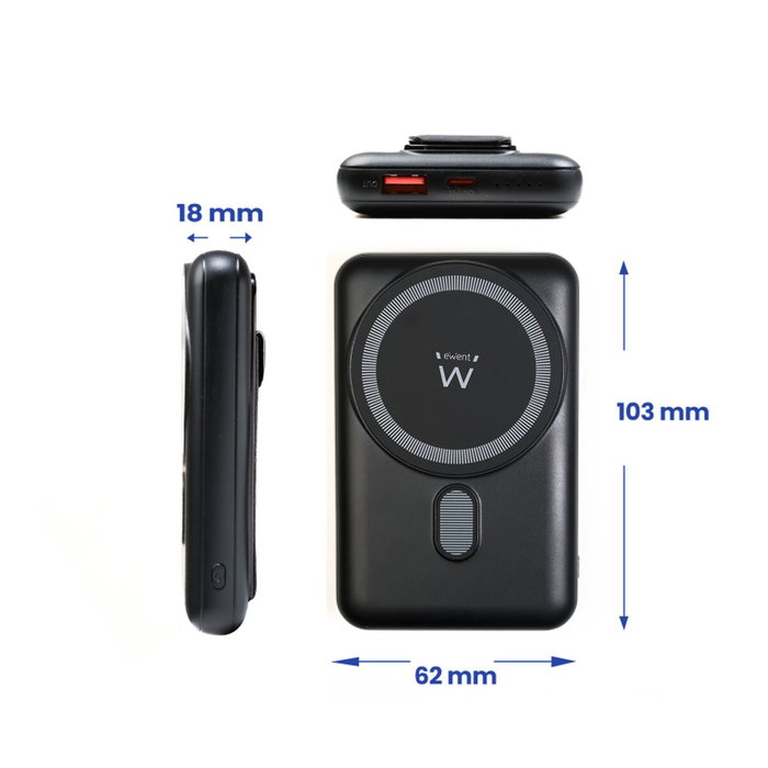 EWENT Power Bank MagSafe 10,000 mAh 22.5W Negro
