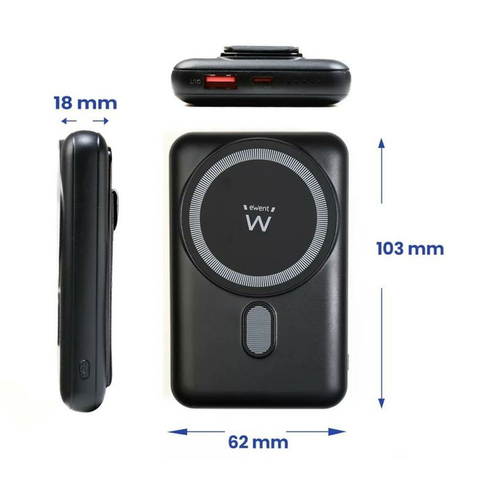 EWENT Power Bank MagSafe 10,000 mAh 22.5W Negro