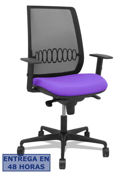 Piqueras y Crespo Silla Alares Sincro con Malla Negra y Asiento Lila Piqueras y Crespo Silla Alares Sincro con Malla Negra y Asiento Lila