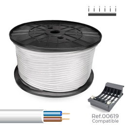 Sediles Manguera tubular H05VV-F 2 x 1,00 mm² blanca 300 m