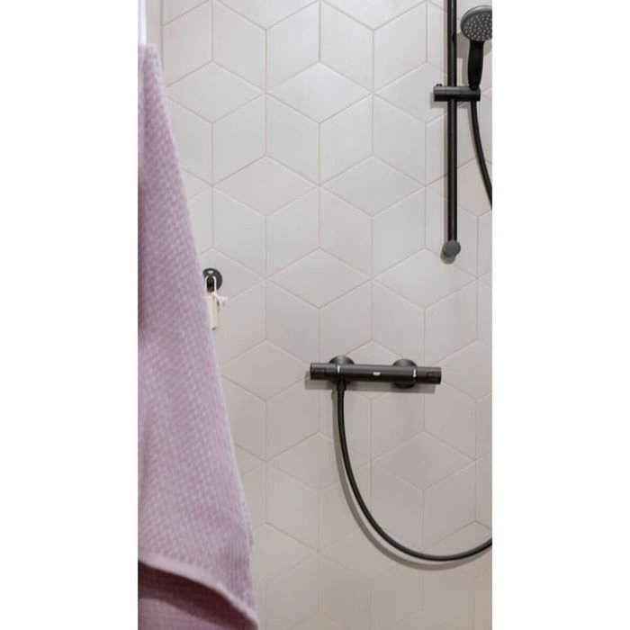 Grohe Mezclador termostático de ducha Precision Start - Negro mate