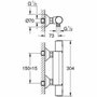 Grohe Mezclador termostático de ducha Precision Start - Negro mate