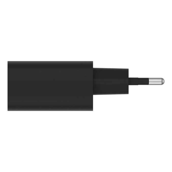 Belkin WCA004vfBK Cargador USB-C 25W BOOST CHARGE con Power Delivery 3.0 (PPS), Compatible con Galaxy S23, Smartphone, AC, Negro