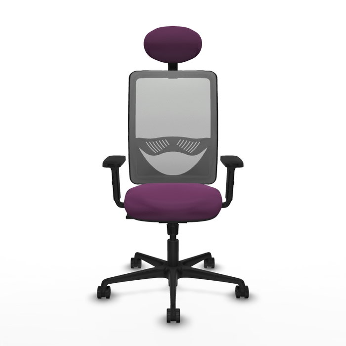 PIQUERAS Y CRESPO Silla de oficina Zulema con mecanismo Sincro, Morado y Gris