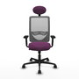 PIQUERAS Y CRESPO Silla de oficina Zulema con mecanismo Sincro, Morado y Gris