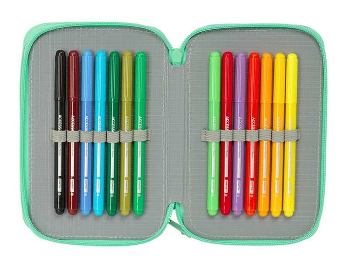 Safta Plumier Triple Bluey "Sisters" 37 Pcs 12,5x19,5x5,5 cm