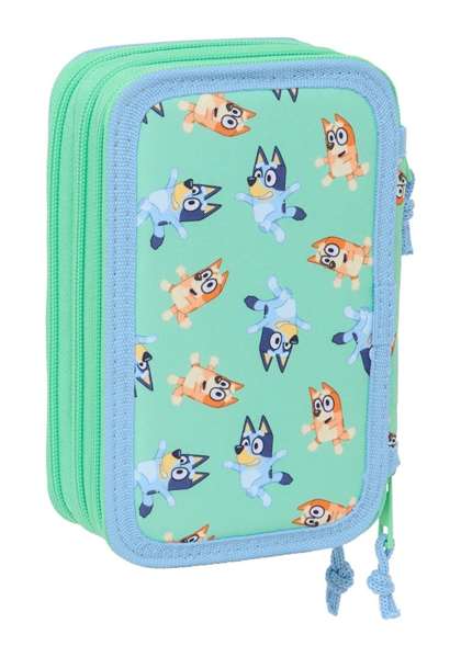 Safta Plumier Triple Bluey "Sisters" 37 Pcs 12,5x19,5x5,5 cm