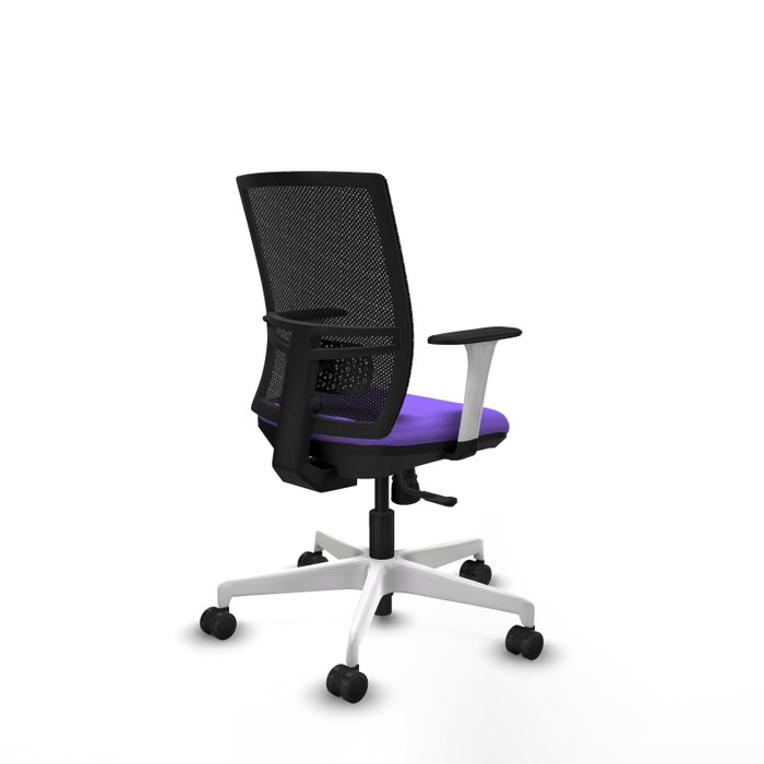 PIQUERAS Y CRESPO Silla de oficina Yunquera con mecanismo Sincro, Lila y Negro