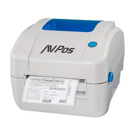 Avpos e49 Impresora Térmica de Etiquetas, 300 dpi, USB y LAN, Gris