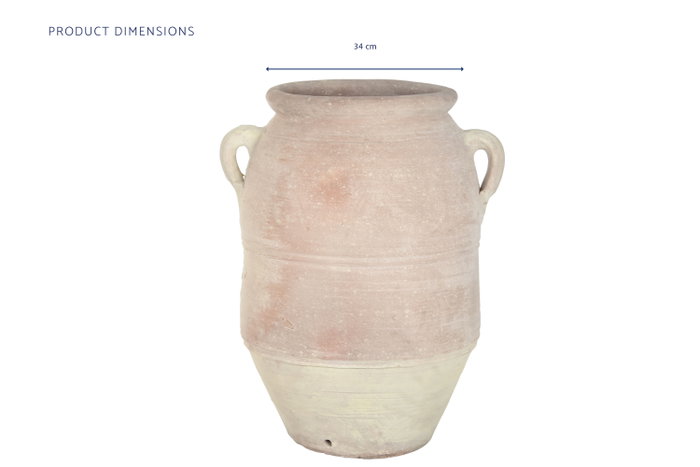 DKD Home Decor Ánfora de Terracota Colección Jerba