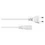 Kabelmeister Euro-Netzkabel con extremo abierto, 1,5 m, blanco
