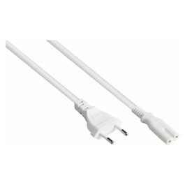 Kabelmeister Euro-Netzkabel con extremo abierto, 1,5 m, blanco