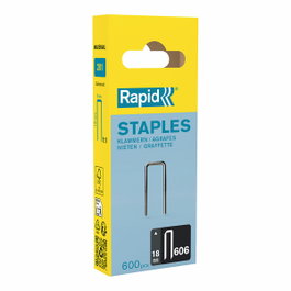 Rapid Grapas 606 de 18 mm galvanizada, 600 uds