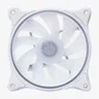 Hiditec N18 Ventilador para PC 12 cm ARGB Blanco - Soporte Hidráulico, 19.5 dB, 37.8 CFM, Iluminación LED Multicolor, 3-Pin + 4-Pin