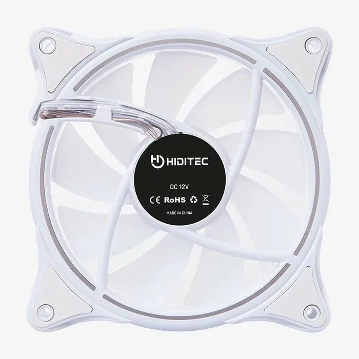 Hiditec N18 ARGB Ventilador de Carcasa 12 cm Blanco