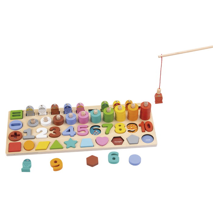 Tachan Puzle Encajable Números y Formas Madera FSC +3 Años