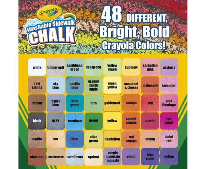 Crayola Tizas de Suelo Lavables Maxi, 48 unidades Crayola Tizas de Suelo Lavables Maxi, 48 unidades