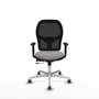 PIQUERAS Y CRESPO Silla de oficina Jorquera Gris y Negro con mecanismo Sincro/Traslack